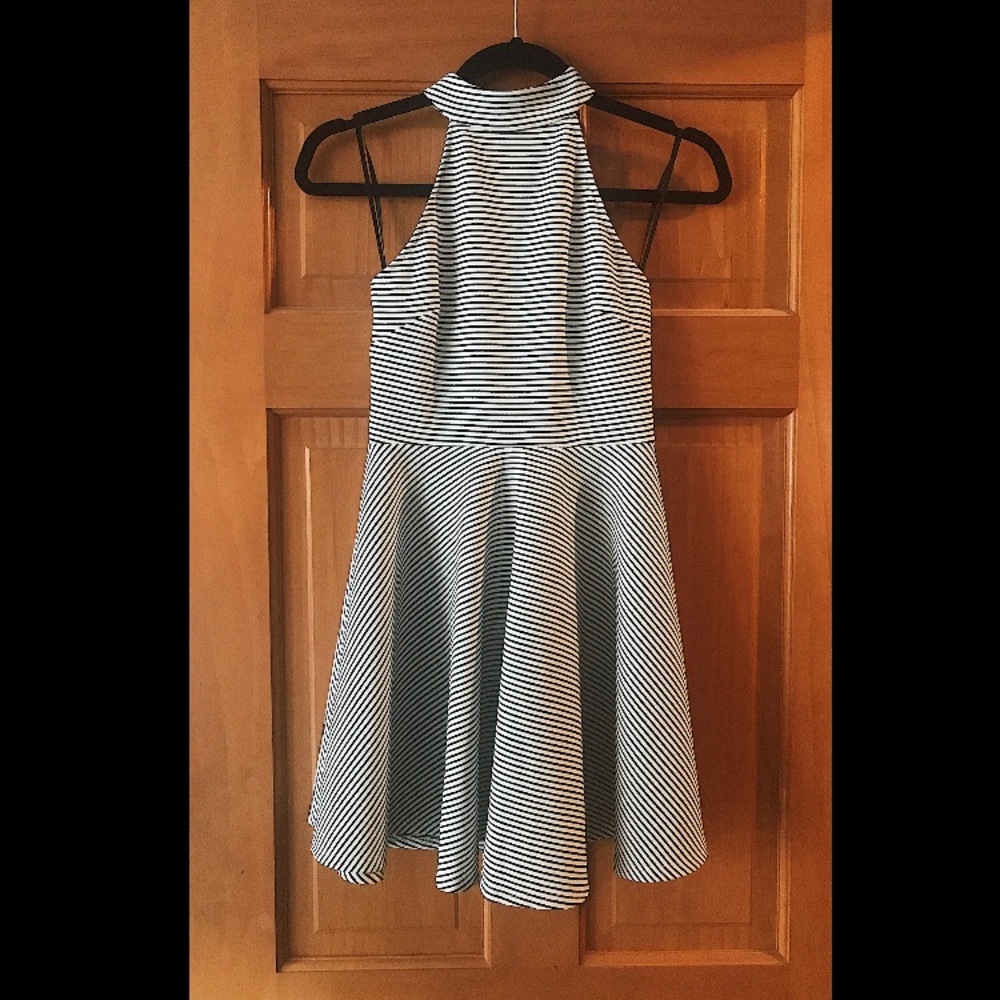 Black and White Striped Dress